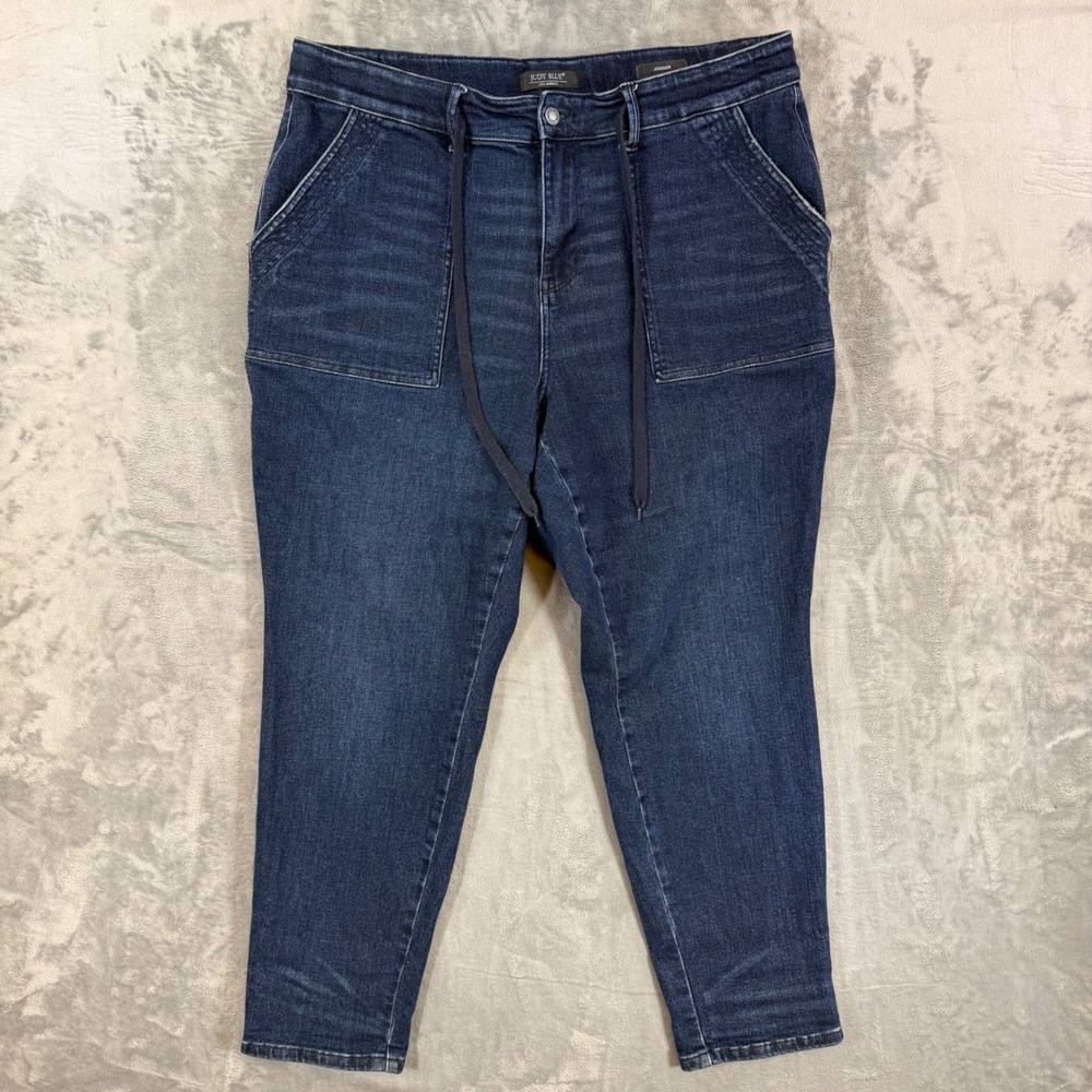Judy Blue Denim Jogger Women's Size 20W Blue Dark Wash Drawstring Pants